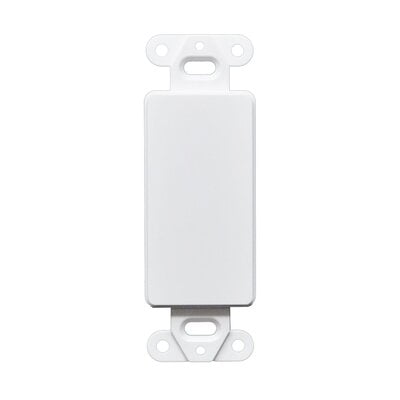 Decorator Blank Wall Plate - White