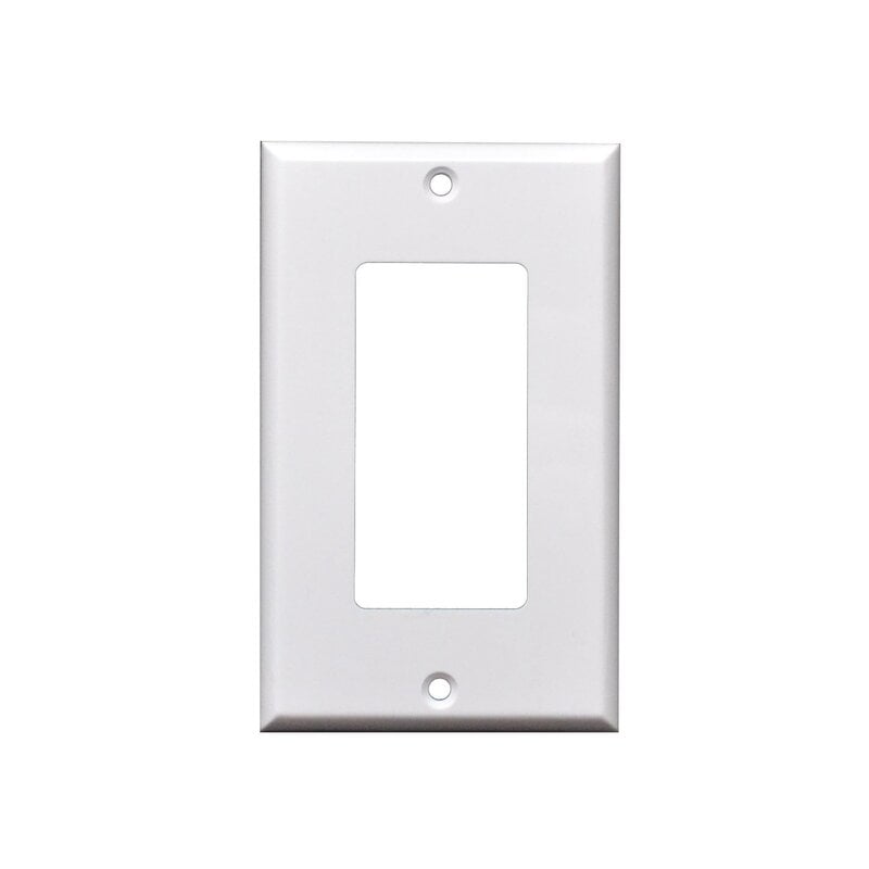 1-Gang Standard Decorator Wall Plate - White