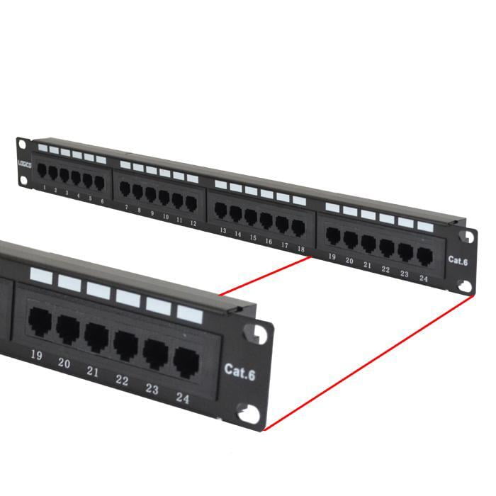 Cat6 Patch Panel 24 Port Rack Mounted Cat6 Patch Panel 24 Port Rack Mounted