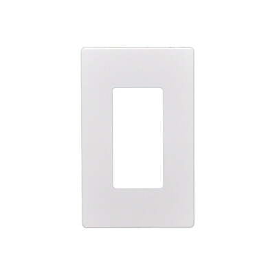 1-Gang Screwless Snap-On Decorator Wall Plate - White