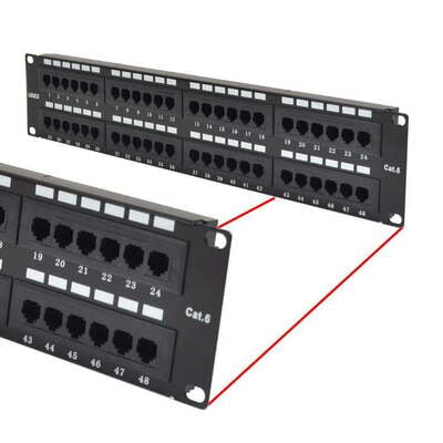 Cat6 Patch Panel 48 Port Rack Mounted