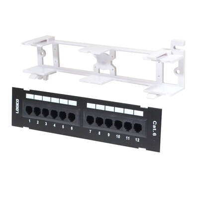 Cat6 Patch Panel 12 Port Wall Mounted
