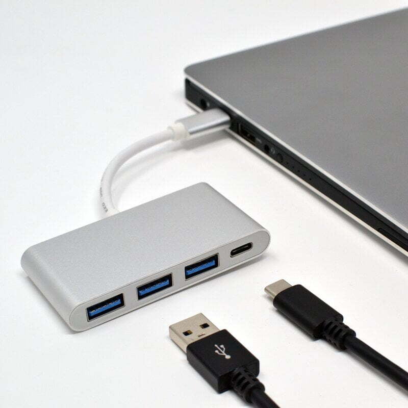 Hub - Type C To 3Xusb 3.0 With Pd - Silver
