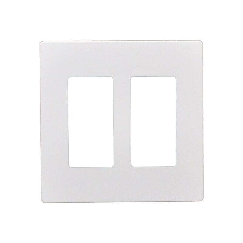 2-Gang Screwless Snap-On Decorator Wall Plate - White