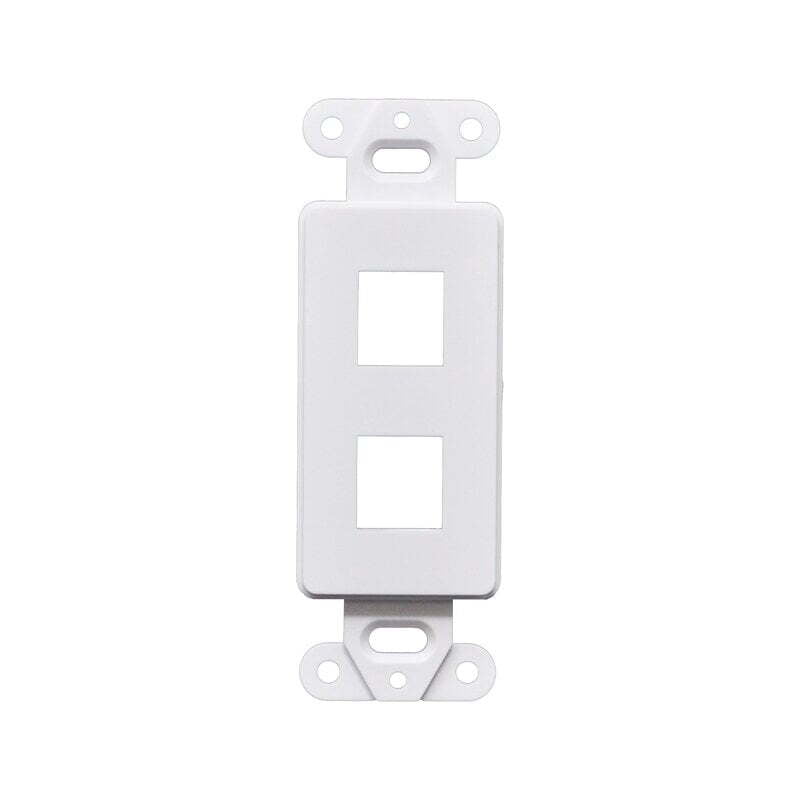2 Port Decorator Style Wall Plate - White
