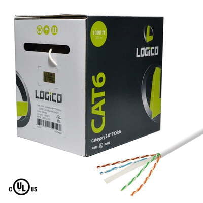 Cat6 Utp Cmp Cable 23Awg 1000Ft White