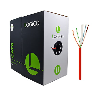 Cat6 UTP Bulk Ethernet Network Cable 550Mhz Pure Copper Riser Red 1000ft Cat6 UTP Bulk Ethernet Network Cable 550Mhz Pure Copper Riser Red 1000ft