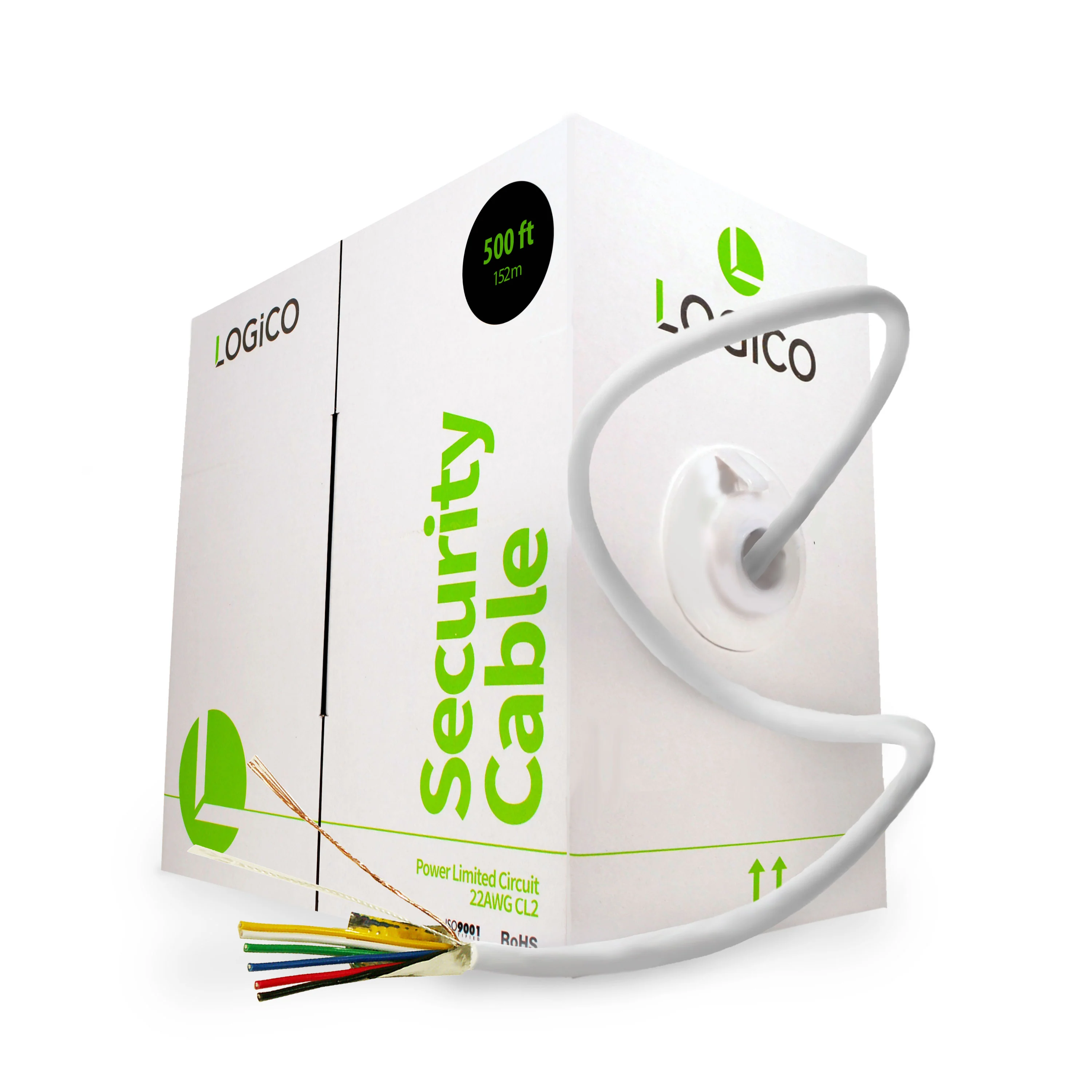 SECURITY CABLE 22/6 CCA STRANDED SHIELDED 500FT WHITE SECURITY CABLE 22/6 CCA STRANDED SHIELDED 500FT WHITE