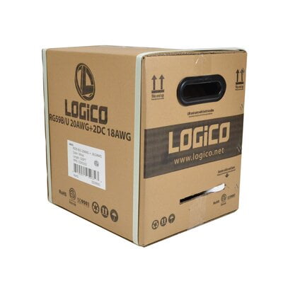 Rg59 Siamese Cable 500Ft 18/2Awg+2Dc White Rg59 Siamese Cable 500Ft 18/2Awg+2Dc White