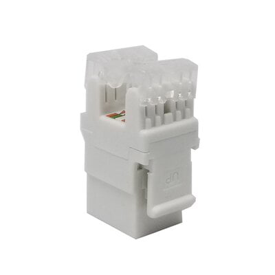 Cat5e Utp Keystone Jack 180 Degree White