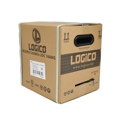 Rg59 Siamese Cable 500Ft 18/2Awg+2Dc Black Rg59 Siamese Cable 500Ft 18/2Awg+2Dc Black