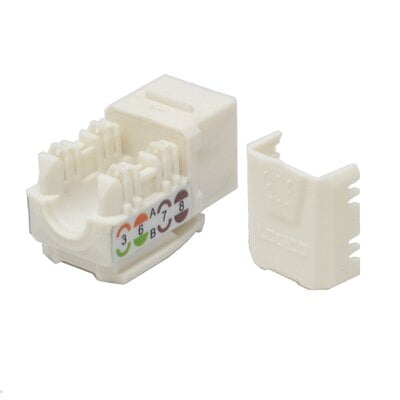 Modular Cat6a Utp Keystone Punch Down Type White Modular Cat6a Utp Keystone Punch Down Type White