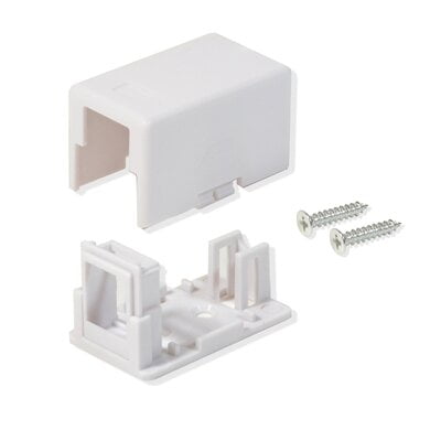 Blank Keystone Surface Mount Box 1 Port White