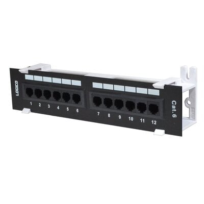 Cat6 Patch Panel 12 Port Wall Mounted Cat6 Patch Panel 12 Port Wall Mounted
