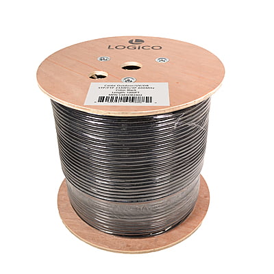 Cat6 STP/FTP Outdoor Direct Burial BC 23AWG 1000Ft Black