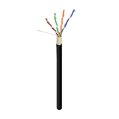 Cat5e UTP LLDPE+UV Res Outdoor  CCA 24AWG 1000Ft Black