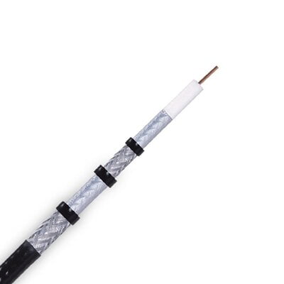 Rg6 Cable 60% Quad Shield Cmr Etl 18Awg 1000Ft Black