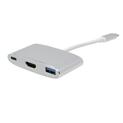 Hub - Type C To 1X Hdmi 4K+ 1Xusb 3.0 With Pd - Silver