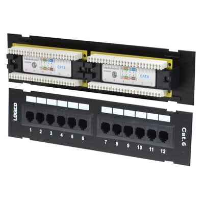 Cat6 Patch Panel 12 Port Wall Mounted Cat6 Patch Panel 12 Port Wall Mounted