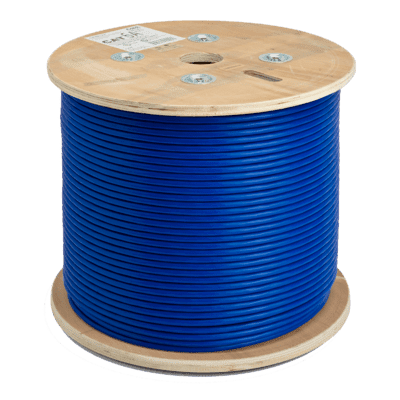Cat6a Utp Cmp Cable 10Gs 23Awg 1000Ft Blue