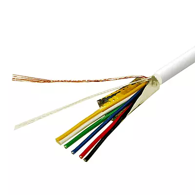 SECURITY CABLE 22/6 CCA STRANDED SHIELDED 500FT WHITE SECURITY CABLE 22/6 CCA STRANDED SHIELDED 500FT WHITE