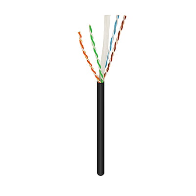Cat6 UTP CMR Cable 23AWG 1000Ft Black