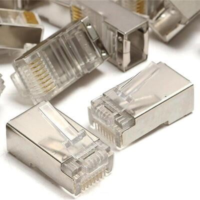 Cat6 Shielded Rj45 Modular Plug With Load Bar Cat6 Shielded Rj45 Modular Plug With Load Bar
