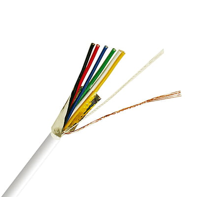 18AWG/6C STRANDED BC SHIELDED CMR/CL3R 1000FT WHITE