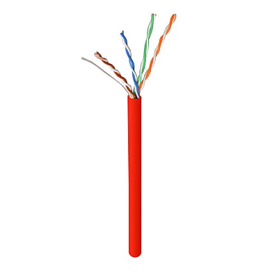 Cat5e UTP CMR 4X2X24AWG 1000Ft Red Cat5e UTP CMR 4X2X24AWG 1000Ft Red