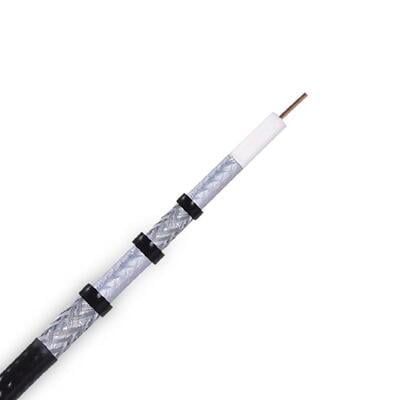 Rg6 Cable 60% Quad Shield Cm Etl 18Awg 500Ft Black Rg6 Cable 60% Quad Shield Cm Etl 18Awg 500Ft Black