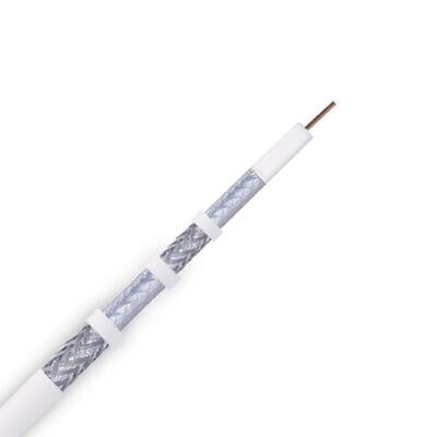 Rg6 Cable 60% Quad Shield Cmr Etl 18Awg 500Ft White Rg6 Cable 60% Quad Shield Cmr Etl 18Awg 500Ft White