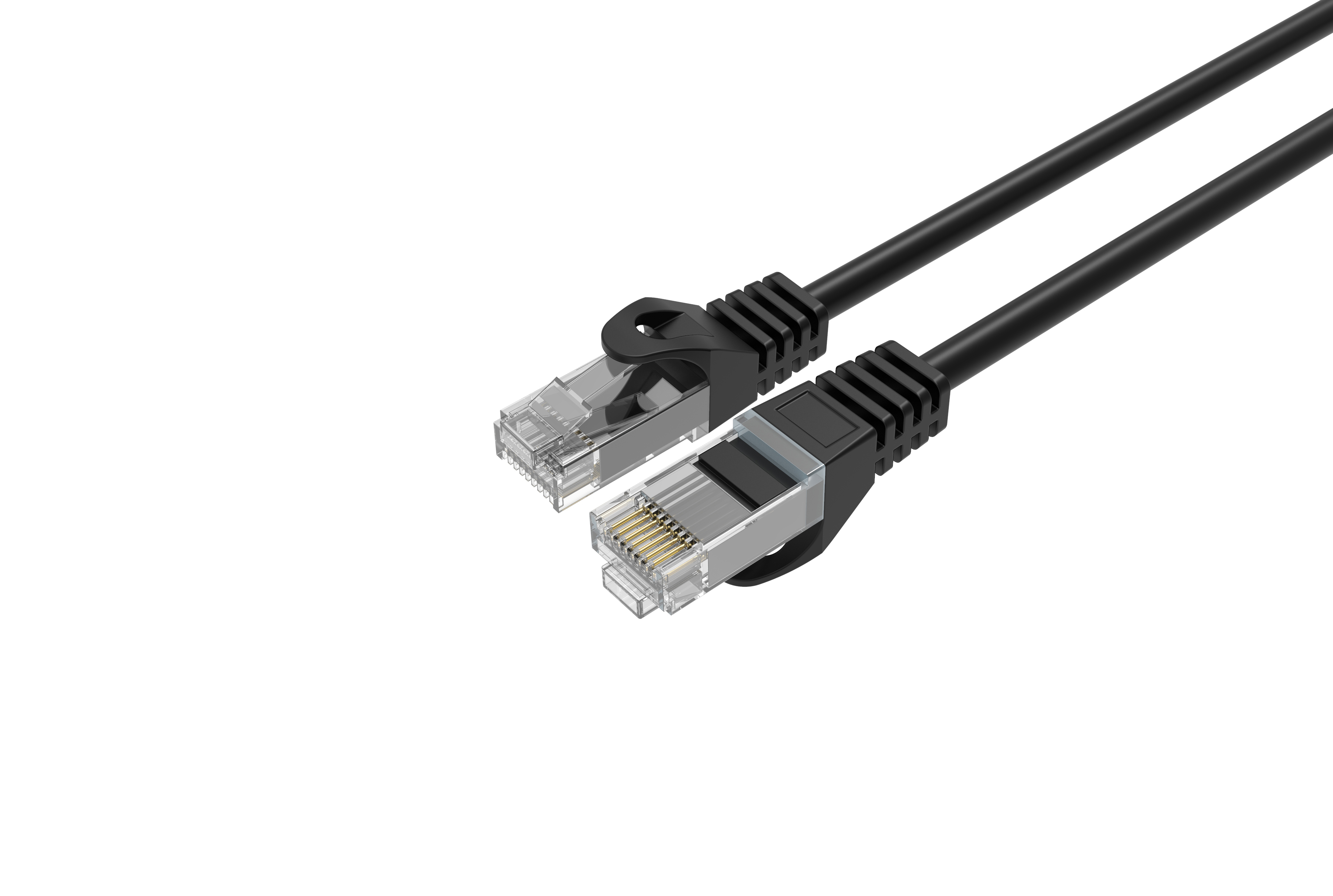 1Ft Cat6 Slim Patch Pure Bar Copper Cable Black 1Ft Cat6 Slim Patch Pure Bar Copper Cable Black