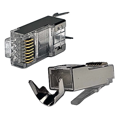 CAT6/CAT6A Extra Large RJ45 8P8C Pass Through Modular Plug Shielded connector, 100pcs