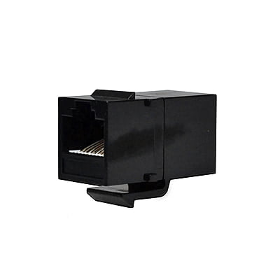 Cat6 Keystone Jack Coupler Black