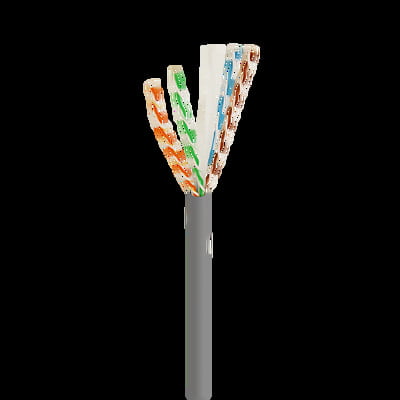 Cat6 UTP Bulk Ethernet Network Cable 550Mhz Pure Copper Riser Gray 1000ft