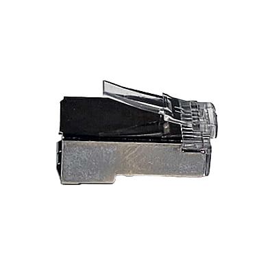 CAT5e/CAT6 RJ45 8P8C Pass Through Modular Plug shielded connector, 100pcs