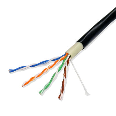 Cat5e UTP LLDPE+UV Res Outdoor  CCA 24AWG 1000Ft Black