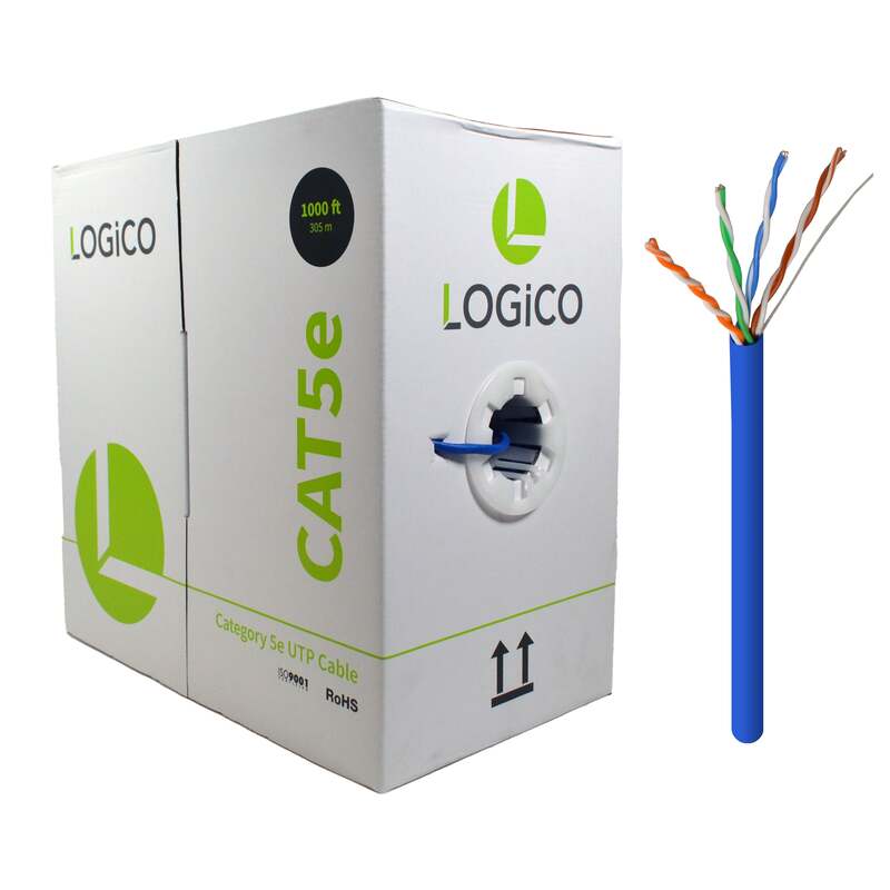Cat5e UTP CCA 4X2X24AWG 1000Ft Blue Cat5e UTP CCA 4X2X24AWG 1000Ft Blue