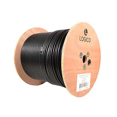 Cat6e STP/FTP Outdoor Direct Burial CCAMG 23AWG 1000Ft Black