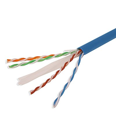 Cat6 UTP CCA Cable 23AWG 1000Ft Blue