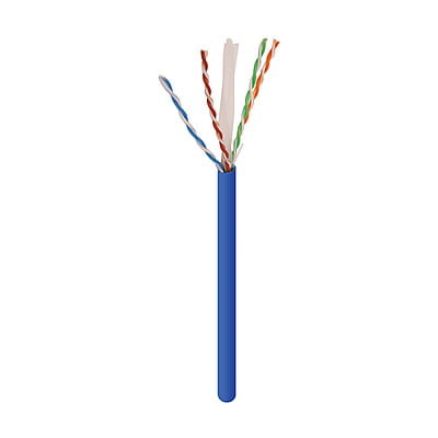 Cat6 UTP CCA Cable 23AWG 1000Ft Blue