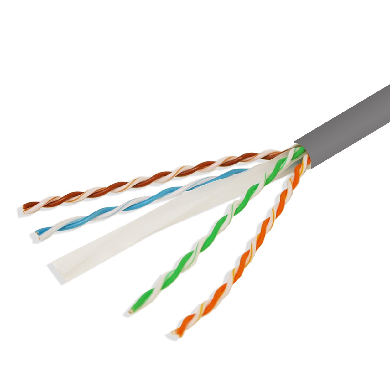 Cat6 UTP CMR Cable 23AWG 1000Ft Gray
