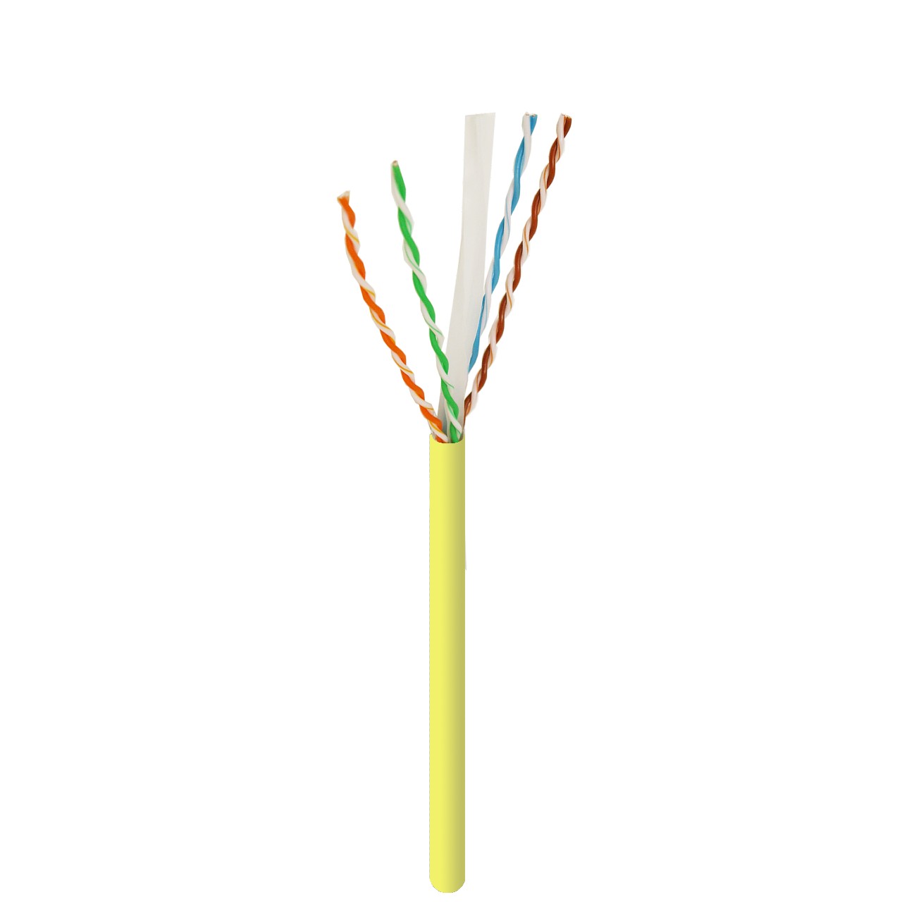 Cat6 UTP CMR Cable 23AWG 1000Ft Yellow