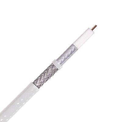 RG6 Cable 60% Dual Shield CMR ETL 18AWG 1000Ft White RG6 Cable 60% Dual Shield CMR ETL 18AWG 1000Ft White