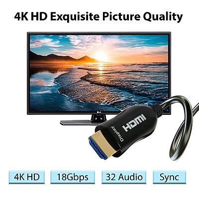 HDMI Over Fiber Cord 30 Ft HDMI Over Fiber Cord 30 Ft