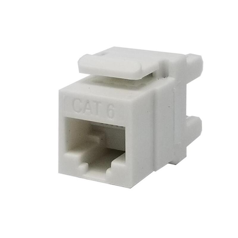 Cat6 UTP Keystone Jack 180 Degree White Cat6 UTP Keystone Jack 180 Degree White