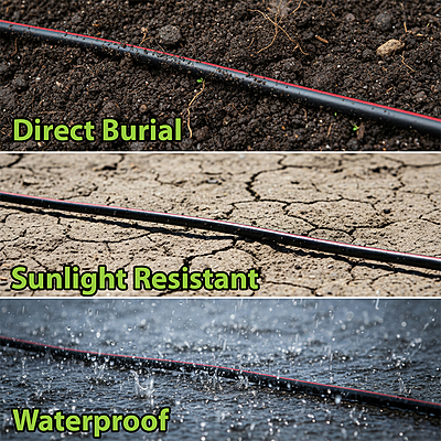 12AWG 2C Stranded BC ULECC Cable 100Ft Landscape Wire