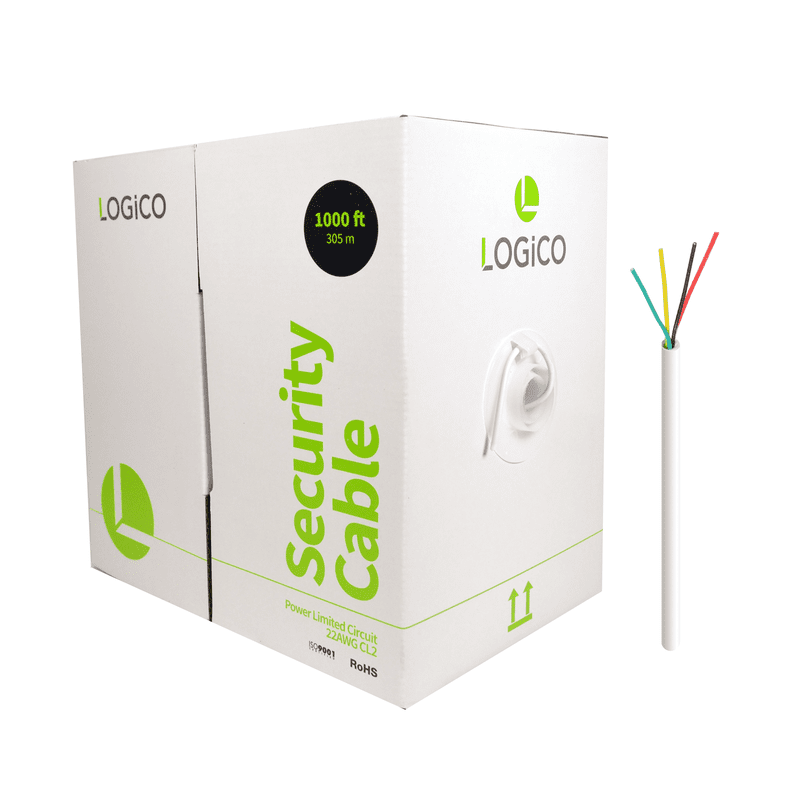 Security Cable 22/4 CCA Solid 1000Ft White Security Cable 22/4 CCA Solid 1000Ft White