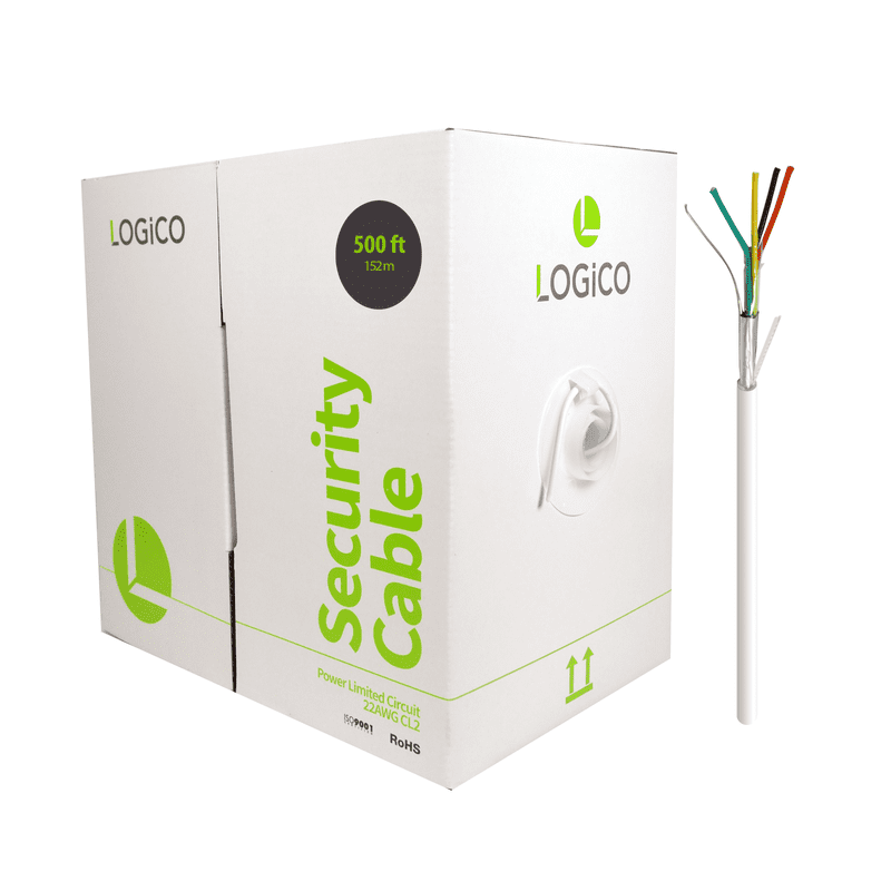 Security Cable 22/4 Shielded CCA Stranded 500Ft White Security Cable 22/4 Shielded CCA Stranded 500Ft White