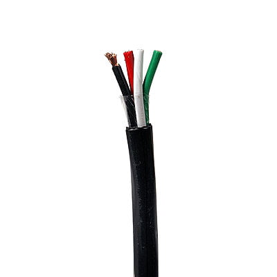 Speaker Wire Audio Cable 16/4 AWG In-Wall Outdoor Direct Burial UV Black 250ft